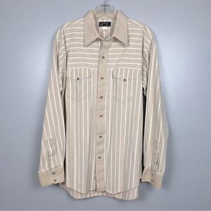 Vintage Ruddock Bros. Shirtmakers western striped 100% cotton button shirt, 16.